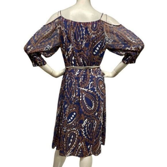 Anthropologie Vanessa Virginia Cold Shoulder Cotton Convivial Midi Boho Dress 4 - Picture 3 of 15